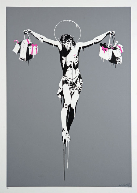 Banksy, ‘Christ With Shopping Bags (Signed)’, 2004, Prescription Art