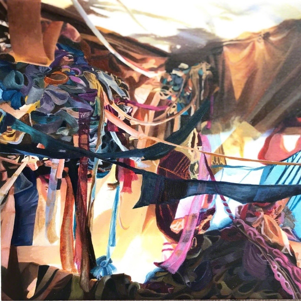 Vida Liu, "Sanctuary (No. 12)", 2019, oil and mixed media on canvas on birch, 12 x 12 x 0.25 in. (30.5 x 30.5 x 0.6 cm) Vida Liu, "Sanctuary (No. 12)", 2019, oil and mixed media on canvas on birch, 12 x 12 x 0.25 in. (30.5 x 30.5 x 0.6 cm)