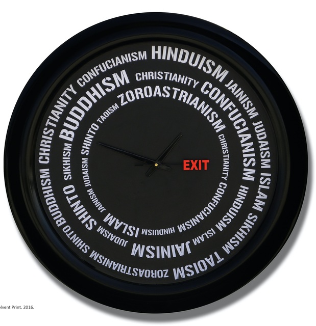 Priti Kahar, ‘Untitled II’, 2016, Mixed Media, Fiber Plastic, Metal , German Silver, Electronic clock, Automative Paint & Solvent Print, Studio Art New Delhi