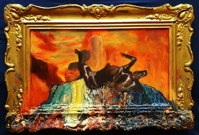 Chandra Fanti, ‘And then the Windows failed and then I could not see to see’, 2016, Painting, Oil on Wood, Instantdreams