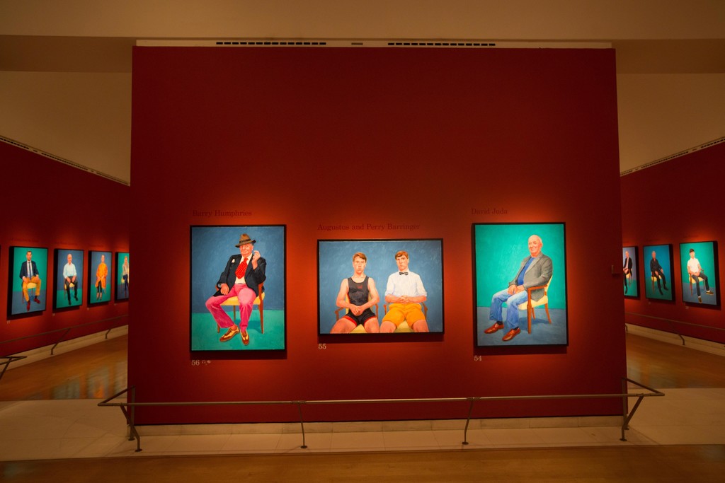 Installation view of David Hockney RA: 82 Portraits and 1 Still-life © David Parry/ Royal Academy of Arts Installation view of David Hockney RA: 82 Portraits and 1 Still-life © David Parry/ Royal Academy of Arts