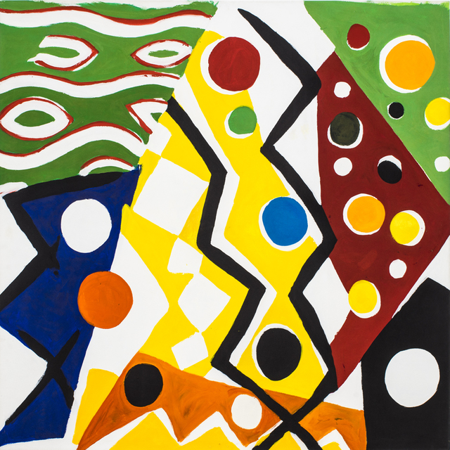 Kim MacConnel, ‘Cara Dos Mil’, 1988, Painting, Cotton flocking and acrylic on canvas, Rosamund Felsen Gallery