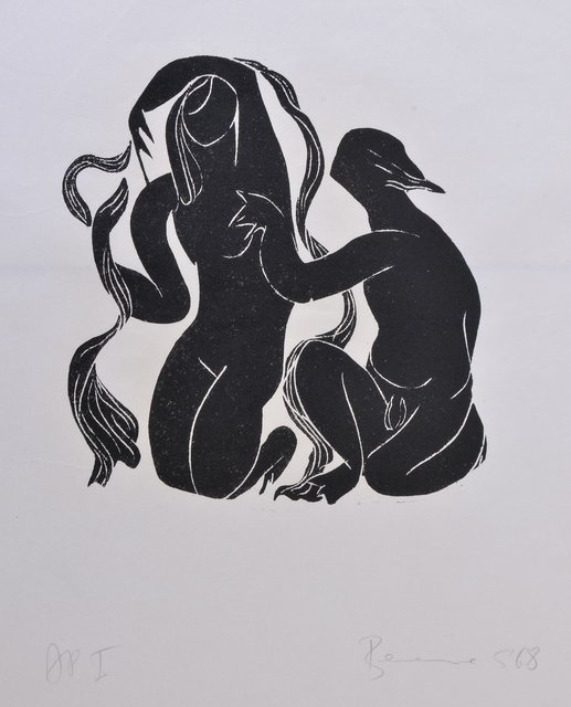 Berenice Sydney, ‘Psyche and Eros’, 1968, Print, Linoprint with ink, Saatchi Gallery