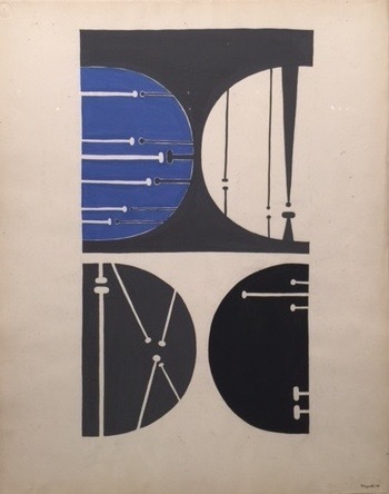 Richard Filipowski, ‘Untitled’, 1948, Painting, Casein and ink on paper, Hostler Burrows