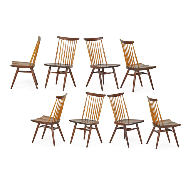 George Nakashima, ‘Eight New Chairs, New Hope, PA’, 1962/64/76, Rago/Wright