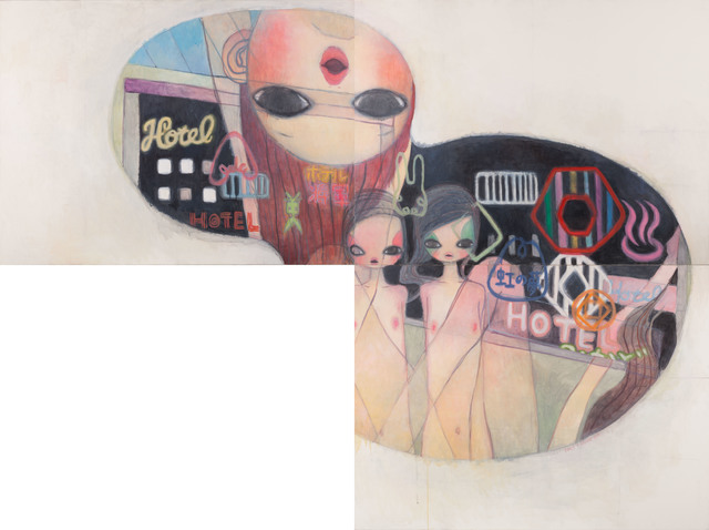 Aya Takano, ‘La nuit de l'Empire Love Hôtel’, 2003, Painting, Acrylic on canvas, Omer Tiroche Gallery