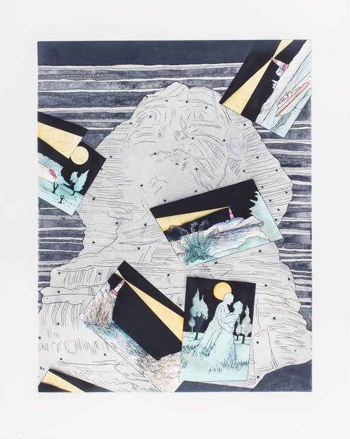 Susan Hall, ‘Night Light, Ed. 21/78 Signed Aquatint Etching California Artist’, 1970-1979, Print, Etching, Aquatint, Lions Gallery