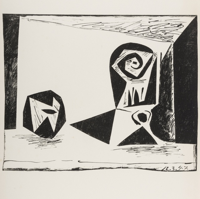 Pablo Picasso, ‘Composition au verre à pied (Bloch 431; Mourlot 77)’, 1947, Forum Auctions