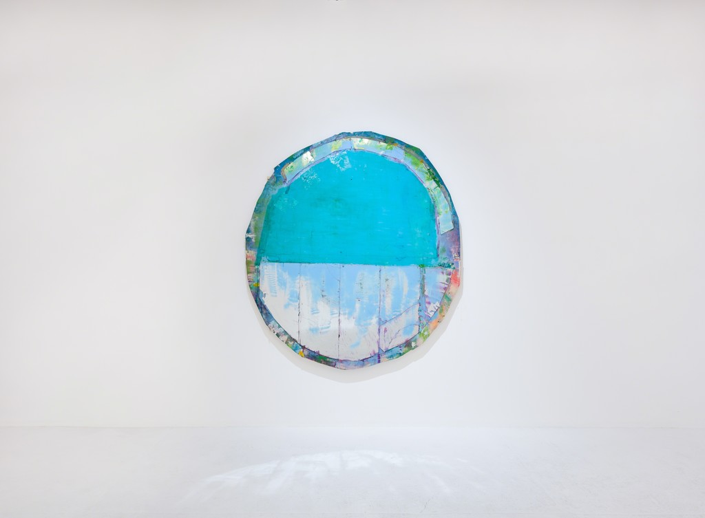 Daniel John Gadd', Rosemma', 2016, oil, mirrored glass, aluminum leaf and wax on wooden panel, 66 x 64 inches Daniel John Gadd', Rosemma', 2016, oil, mirrored glass, aluminum leaf and wax on wooden panel, 66 x 64 inches