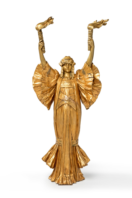 Agathon Léonard, ‘"Danseuse au flambeaux" ’, ca. 1900, Sculpture, Gilded Bronze, Art 1900