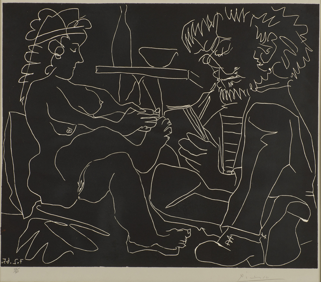Pablo Picasso, ‘Peintre Dessinant et Modèle nu au Chapeau’, 1965, Rago/Wright