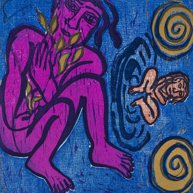 Eileen Cooper, ‘Given’, 1996, Print, Etching with woodcut printed in colours, Forum Auctions