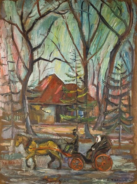 Emanuel G. Romano, ‘LAKEWOOD N.J., 1936 Modernist Oil Painting, Judaica’, 1930-1939, Lions Gallery