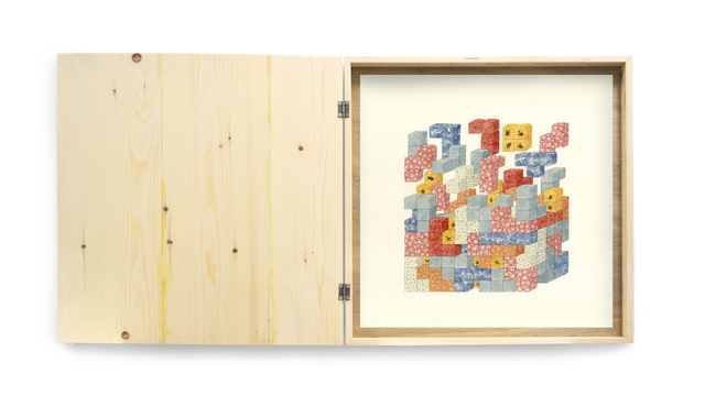 Carmen Ng, ‘We Are Manipulating Nature Like Tetris’, 2016, Painting, Watercolor on paper, wooden box, Karin Weber Gallery