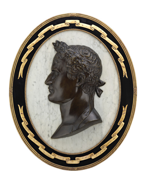 Unknown Artist, ‘NAPOLÉON PORTRAIT BRONZE AND MARBLE PLAQUE’, 19th Century, Sculpture, Bronze & Marble, M.S. Rau