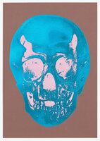 Damien Hirst - 'Till Death Us Do Part - Milk Chocolate Brown True Blue Bubblegum Pink Skull