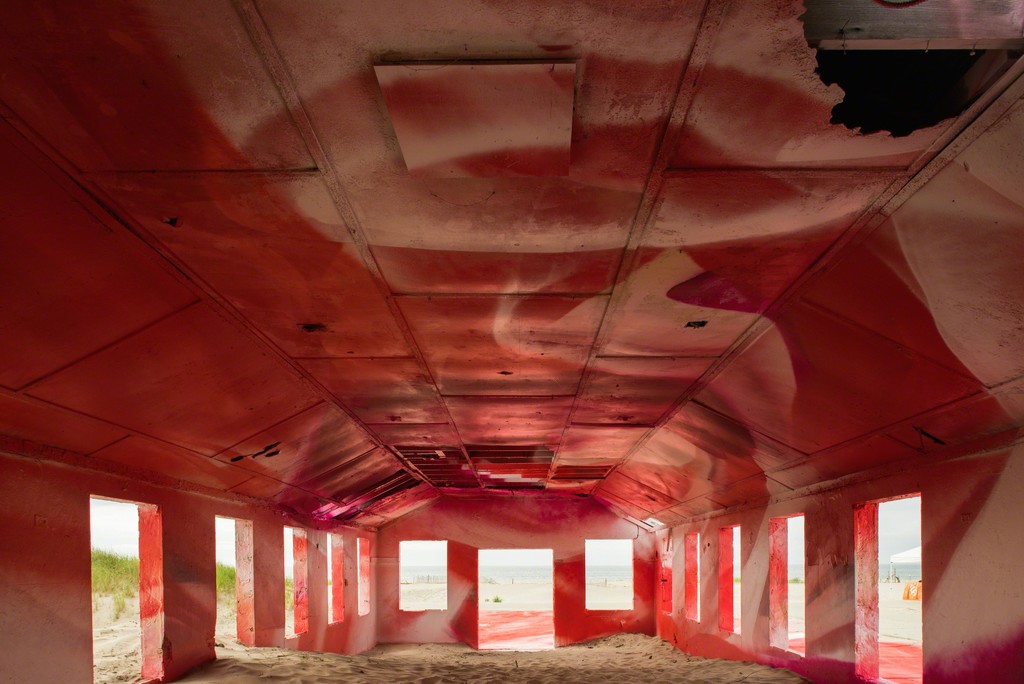 Rockaway! featuring site-specific installation by Katharina Grosse. Image courtesy the artist and MoMA PS1. Photo by Pablo Enriquez. Rockaway! featuring site-specific installation by Katharina Grosse. Image courtesy the artist and MoMA PS1. Photo by Pablo Enriquez.
