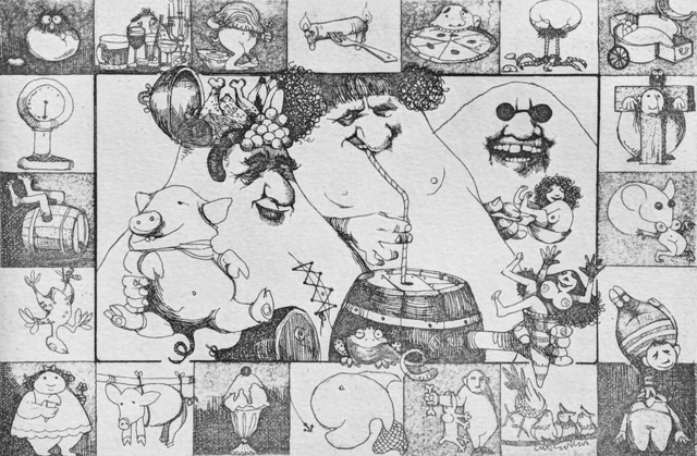 Charles Bragg, ‘GLUTTONY’, Unknown, Print, ETCHING, Gallery Art