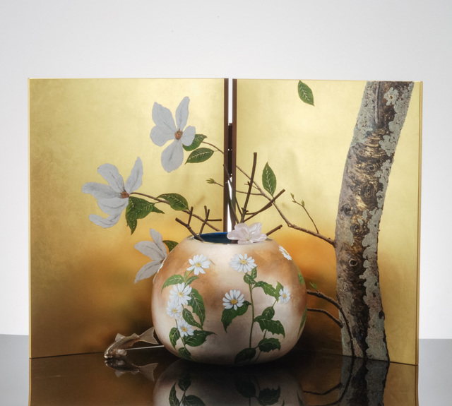 Hiroshi Yamano, ‘BYŌBU #4’, 2019, Sculpture, Blown glass, glass plate, paint, Traver Gallery