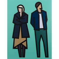 Julian Opie - Stephanie and Joshua, from Standing Couples
