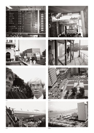 Eight works: (i) Airport; (ii) Hong Kong Airport; (iii) Pedestrian Walkway and Signs; (iv) Street Scene with People and Bus; (v) Andy Warhol with Christopher Makos; (vi) Airport; (vii) Hong Kong; (viii) Hong Kong Harbour