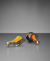 Two bird figures