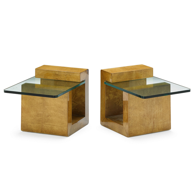 Karl Springer, ‘Pair Of End Tables, New York’, 1980s, Rago/Wright