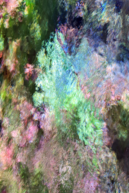Larry Garmezy, ‘Thoughts of Giverny #2b - Abstract / Impressionist Waterscape photography, Rocky Mountains, natural abstraction, water, in green, blue and pink. ’, 2018, Archway Gallery