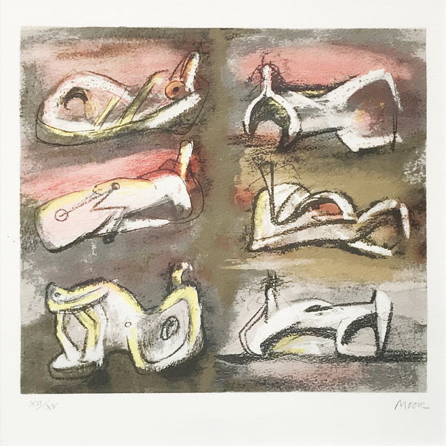 Henry Moore, ‘Six Figures’, 1981, Print, Lithograph, Eckert Fine Art
