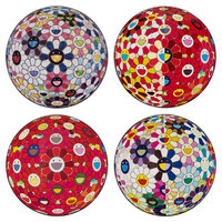 Takashi Murakami - Flowerball (3D) From the Realm of the Dead; Flower Ball (3D) Red Cliff; Flowerball Red (3D) Magic Flute...