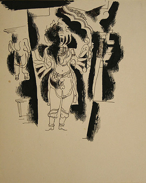 Laxma Goud, ‘Untitled (Goddess in Temple)’, Aicon Gallery