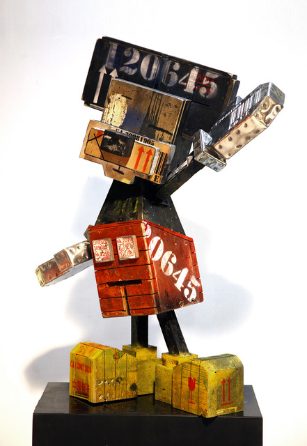 Stéphane Cipre, ‘Mouse in the boxes’, 2018, Sculpture, Painted wood, Bogena Galerie