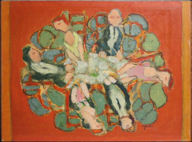 Harry Sefarbi, ‘Dinner Party’, 1980, Painting, Oil, EastCoastArt