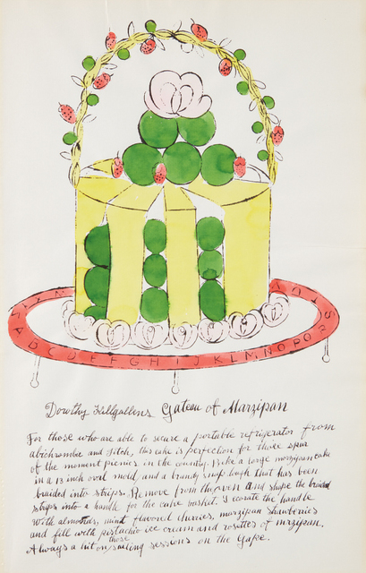 Andy Warhol, ‘Dorothy Killgallens Gateau of Marzipan, from Wild Raspberries’, 1959, Phillips