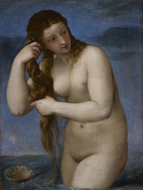 Titian, ‘Venus Rising from the Sea (â??Venus Anadyomeneâ??)’, 1520, Royal Academy of Arts