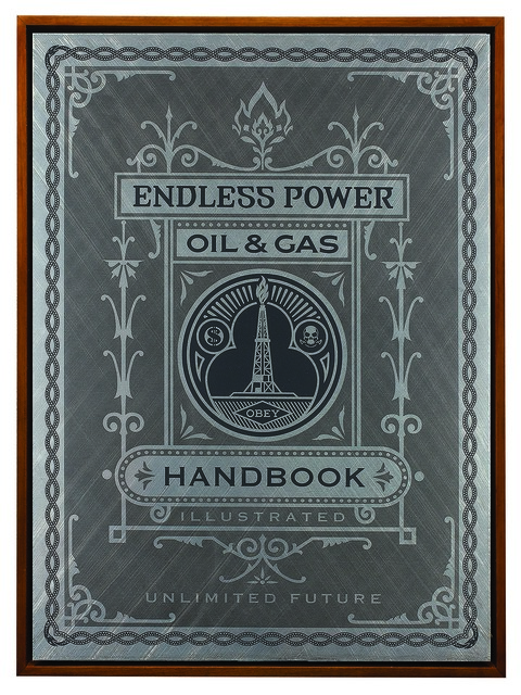 Shepard Fairey (OBEY), ‘Oil and Gas Handbook Page’, 2015, Underdogs Gallery