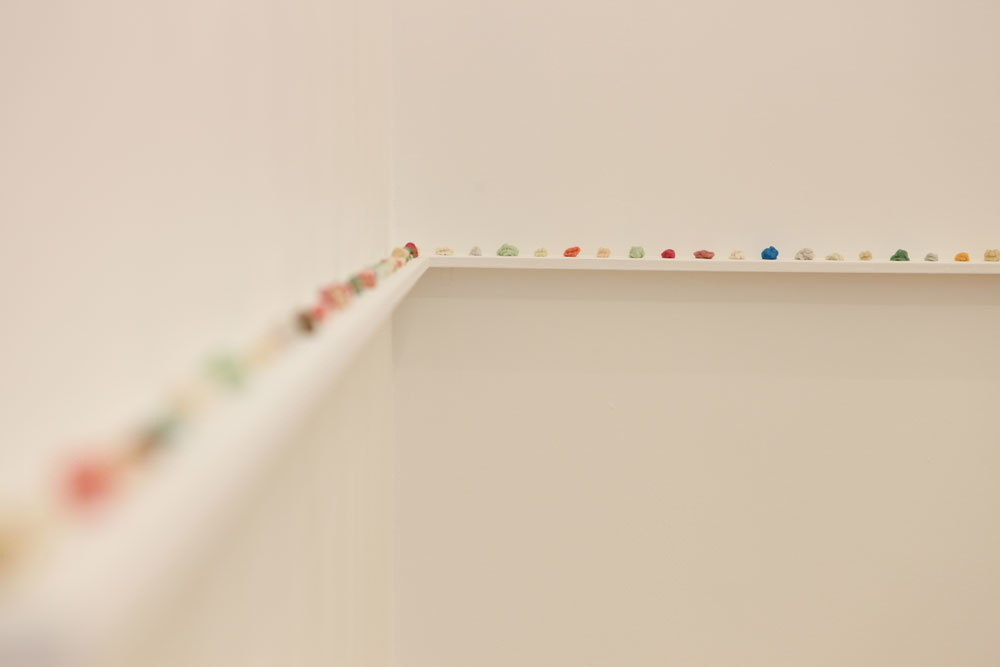 Serena Fineschi, "About Decadence, Trash Series", 2018 chewing-gum approximate taxonomy, site specific work Serena Fineschi, "About Decadence, Trash Series", 2018 chewing-gum approximate taxonomy, site specific work