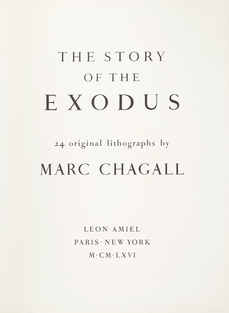 Marc Chagall, ‘The Story of the Exodus’, 1966, Doyle