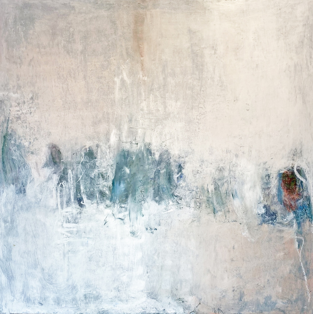 Sandrine Kern, ‘Winter White Out’, 2019, Painting, Oil and cold wax on canvas, Madelyn Jordon Fine Art