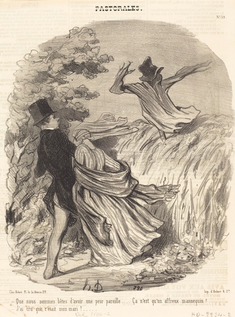 Honoré Daumier, ‘Que nous sommes bêtes d'avoir une peur pareille...’, 1845, National Gallery of Art, Washington, D.C.