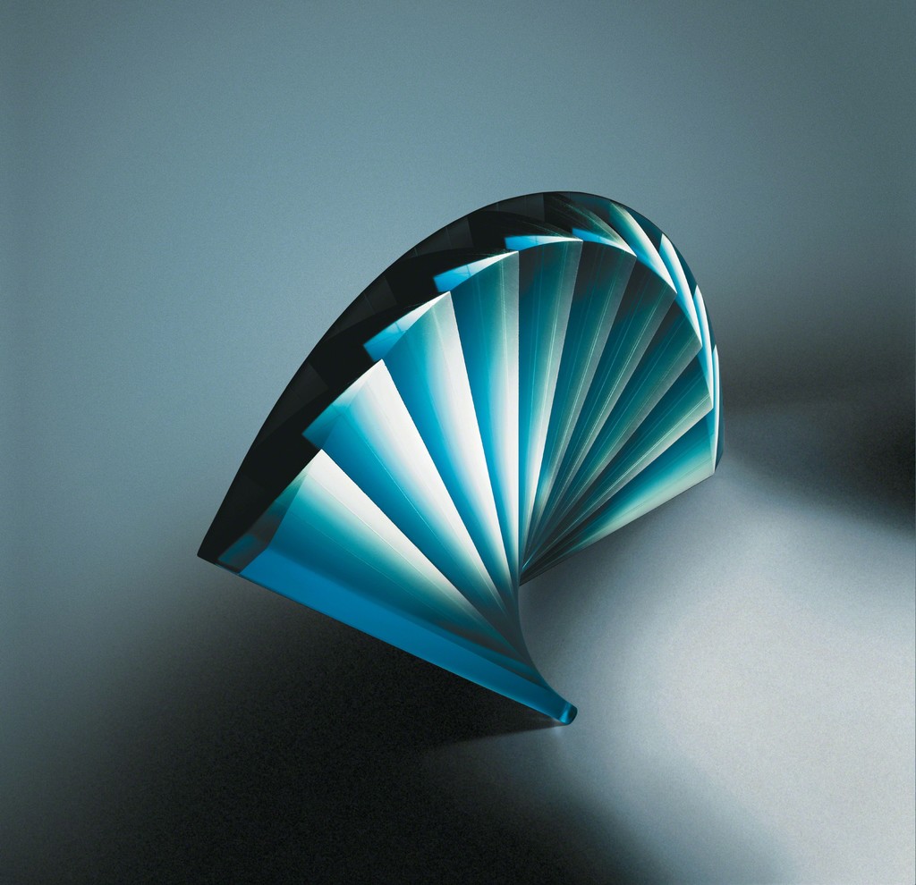 Laszlo Lukacsi, "Blue Fan", 2015, Glass, 12.5 in. h x 19 in. w x 6 in. d Laszlo Lukacsi, "Blue Fan", 2015, Glass, 12.5 in. h x 19 in. w x 6 in. d