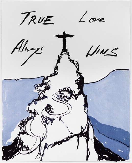 Tracey Emin, ‘TRUE LOVE ALWAYS WINS”’, 2016, Print, Four colour lithographic print on Somerset 300gsm Velvet White, Arts Limited