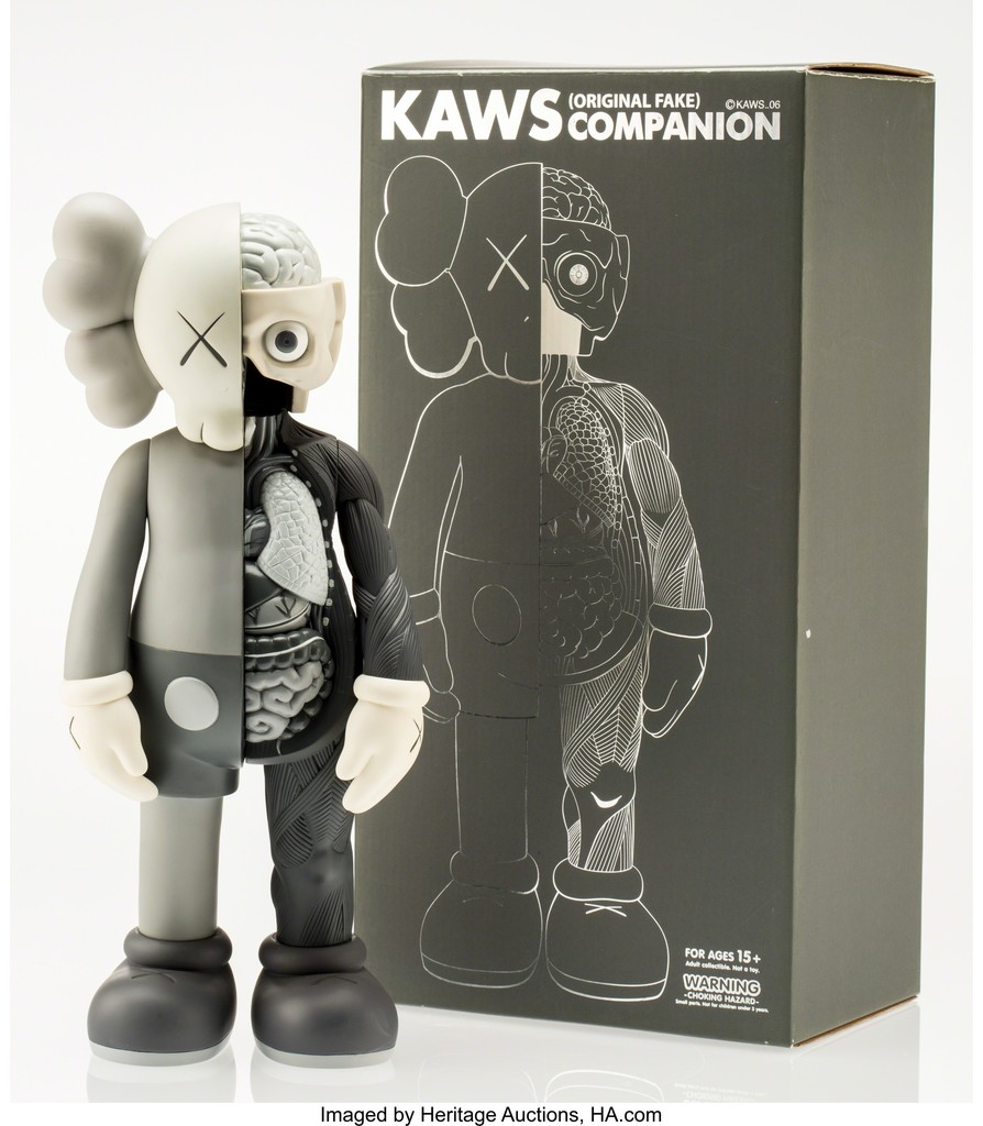 #A KAWS COMPANION Flayed Open BFF 8 Action Figures Blue Eyes Glow In The Dark