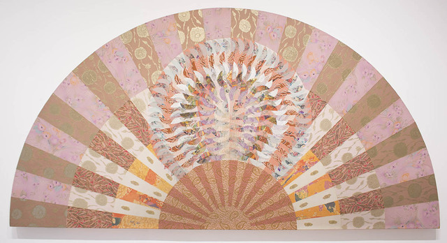 Miriam Schapiro, ‘Fan of Spring’, 1979, Mixed Media, Acrylic and fabric collage on canvas, Eric Firestone Gallery