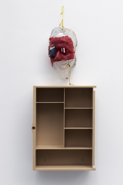 Win McCarthy, ‘Untitled (Cabinet)’, 2018, Mixed Media, Wire, key tag, paper, glass, wax, photo, medicine cabinet, Galerie Fons Welters