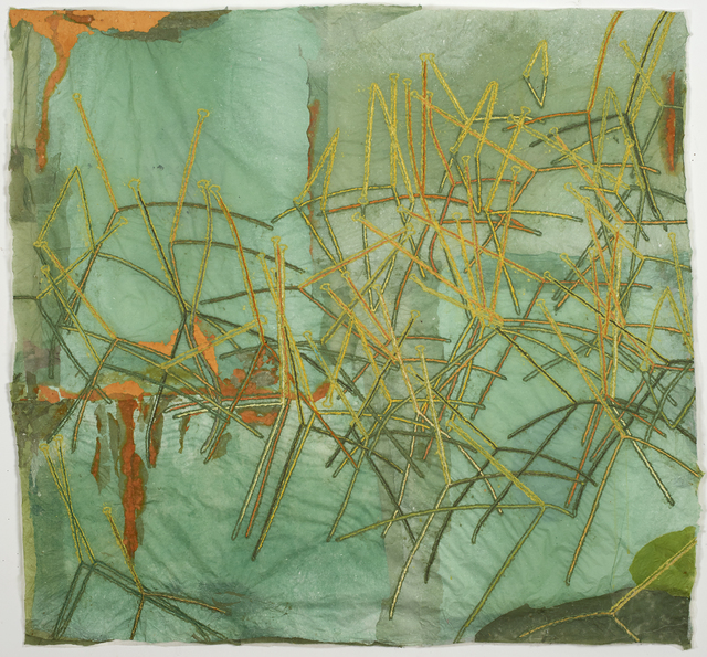 Nancy Cohen, ‘Lake Lines’, 2020, Drawing, Collage or other Work on Paper, Paper pulp and handmade paper, Kathryn Markel Fine Arts
