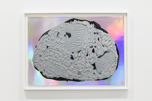 Adam Colton, ‘Silver Dream No. 2’, 2018, Drawing, Collage or other Work on Paper, Acrylic on iridescent paper, Slewe Gallery