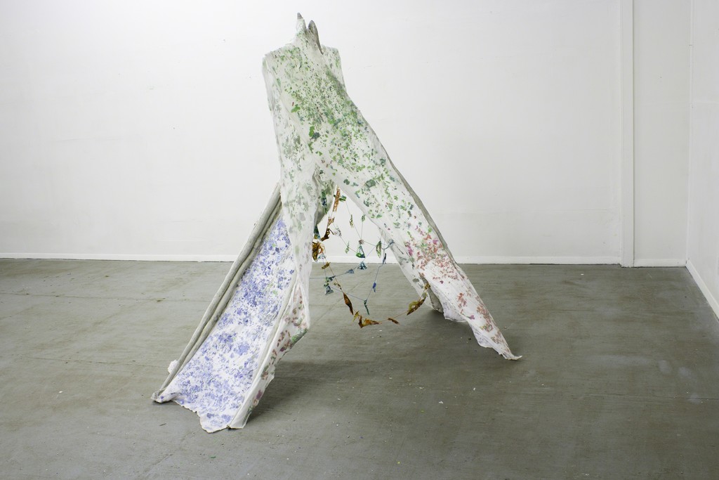 Samurai
2015
Fabric, concrete, recycled plastic detergent bottles
72 x 40 x 50 inches Samurai
2015
Fabric, concrete, recycled plastic detergent bottles
72 x 40 x 50 inches
