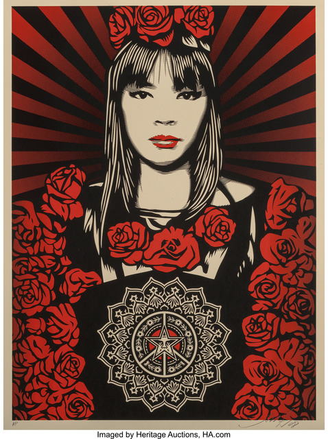 Shepard Fairey (OBEY), ‘Rose Girl’, 2008, Heritage Auctions