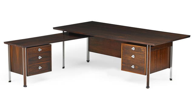 Finn Juhl France Son Diplomat Desk With Return And Modesty